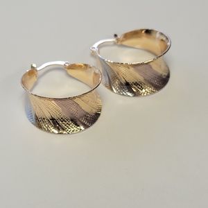 18k gold plated hoops